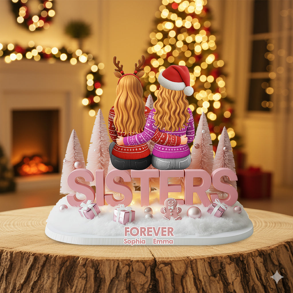 Siblings Forever - Personalized Sibling Custom Shaped Acrylic Plaque