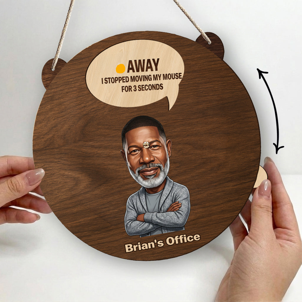 Honest Status Update - Personalized Colleague Spinner Sign Custom Shape