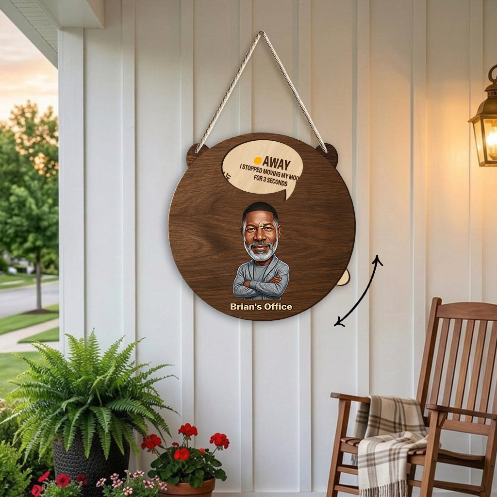 Honest Status Update - Personalized Colleague Spinner Sign Custom Shape