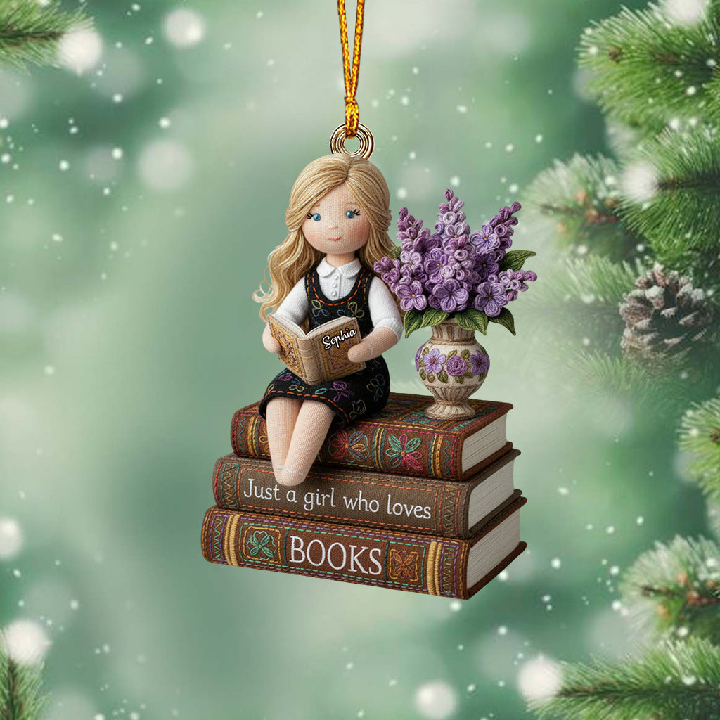 Just a Girl Who Loves Books - Personalized Book Ornament