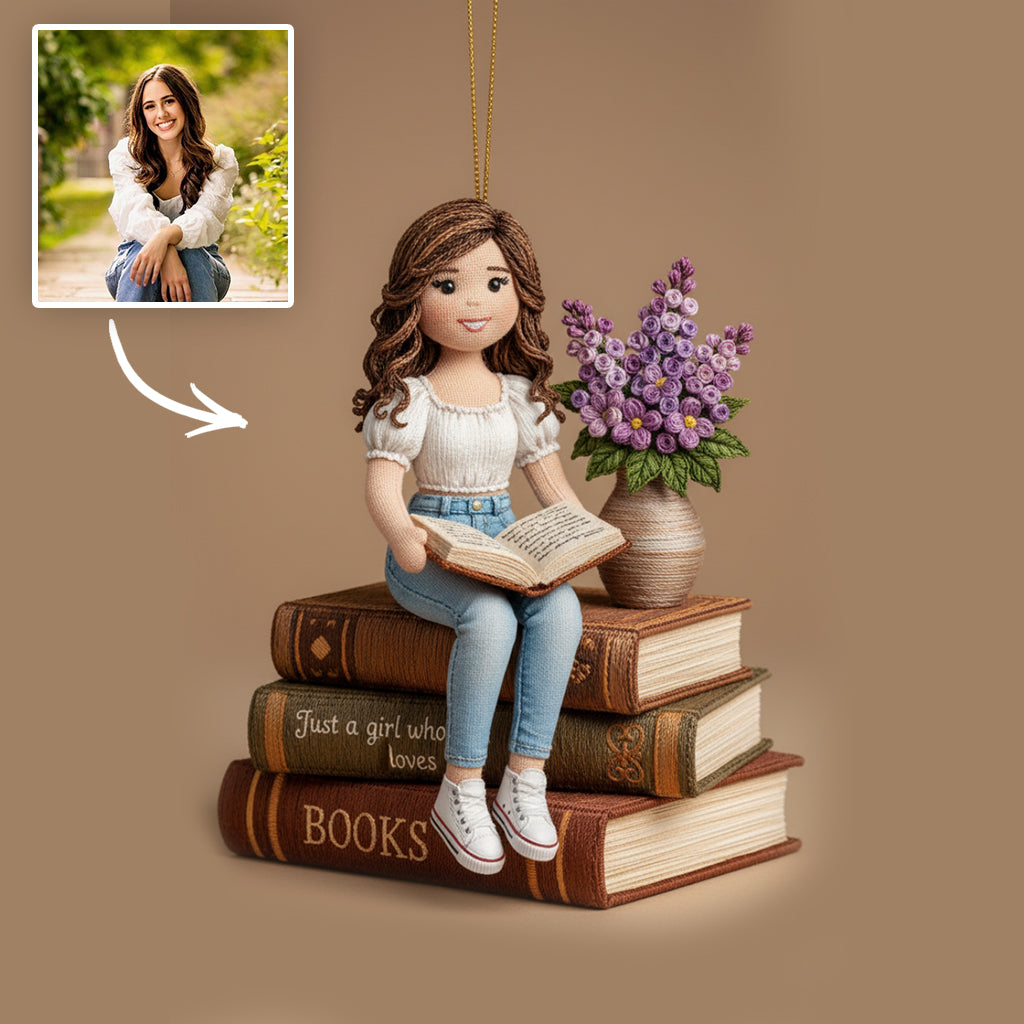Just a Girl Who Loves Books - Personalized Book Ornament