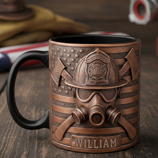 Proud Firefighter - Personalized Firefighter Accent Mug