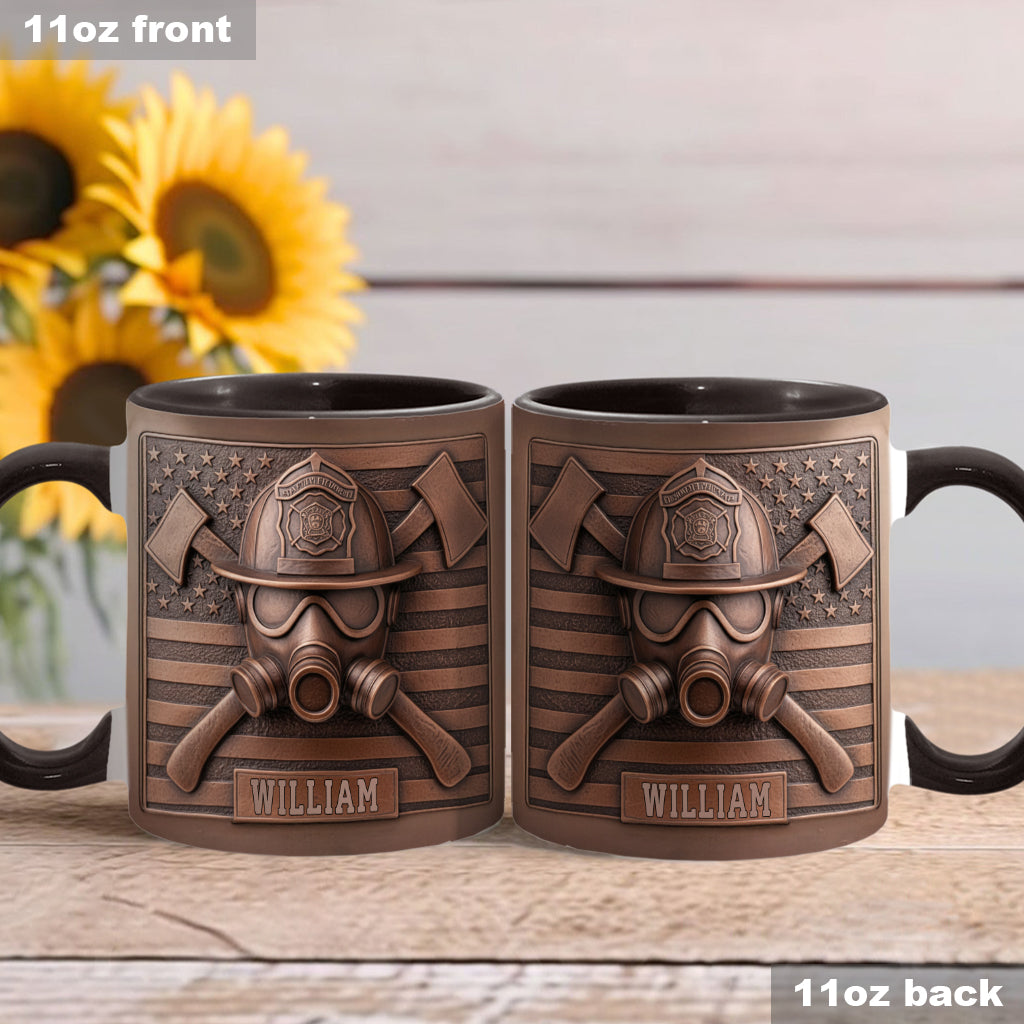 Proud Firefighter - Personalized Firefighter Accent Mug