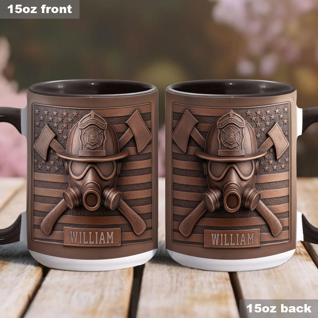 Proud Firefighter - Personalized Firefighter Accent Mug