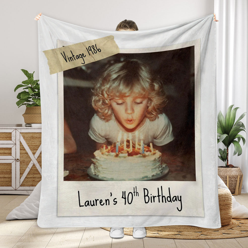 Happy Birthday - Personalized Birthday Blanket