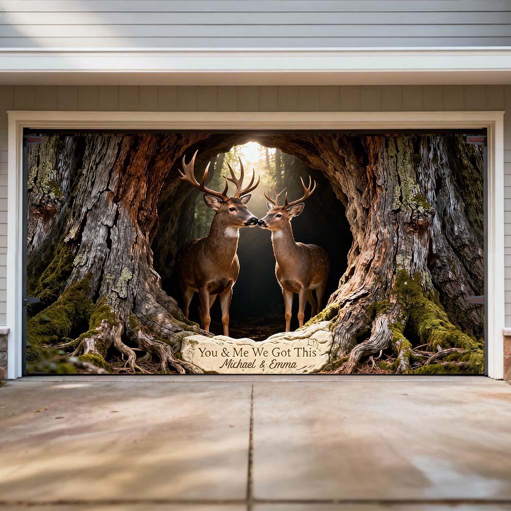 You & Me We Got This - Personalized Hunting Garage Door Banner