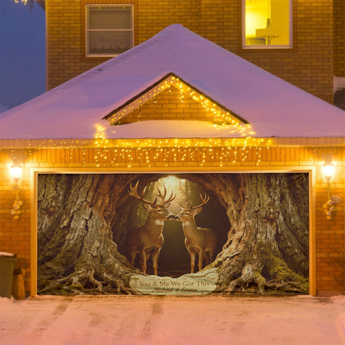 You & Me We Got This - Personalized Hunting Garage Door Banner