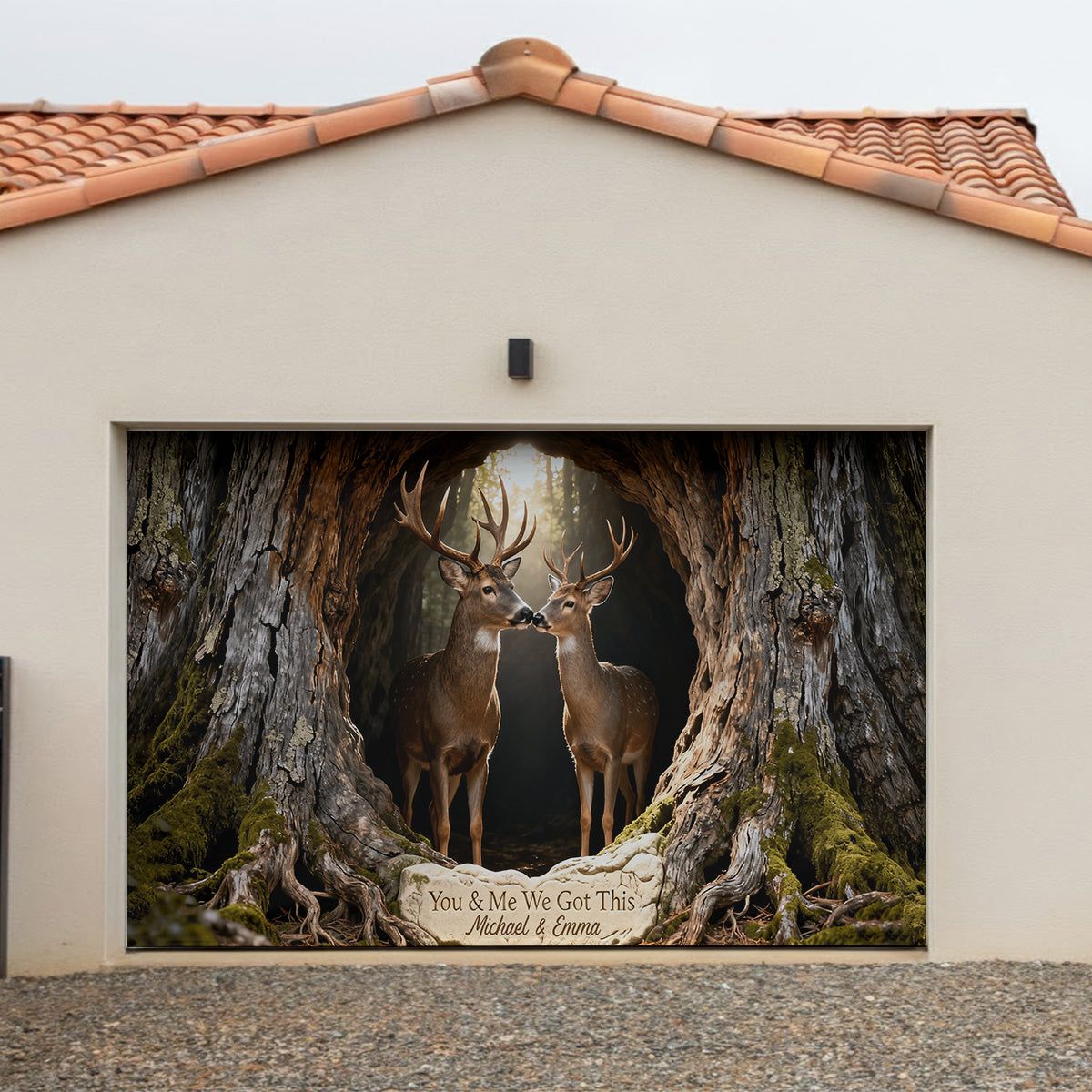 You & Me We Got This - Personalized Hunting Garage Door Banner