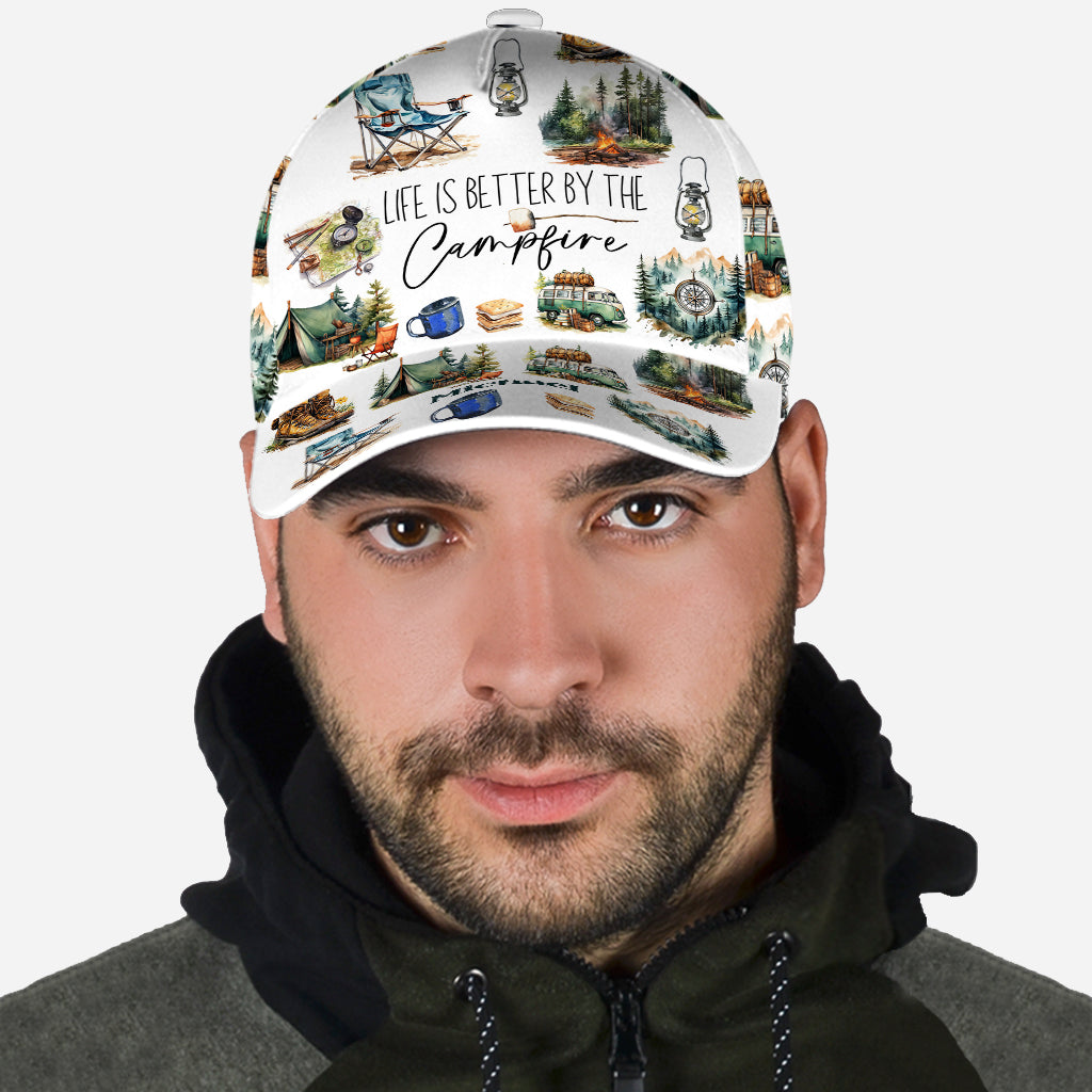 Life Is Better With Campfire - Personalized Camping Classic Cap