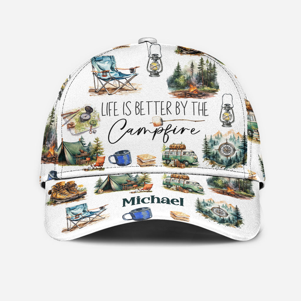 Life Is Better With Campfire - Personalized Camping Classic Cap