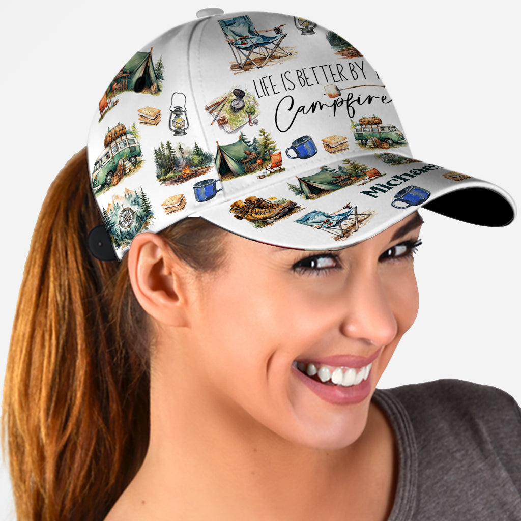 Life Is Better With Campfire - Personalized Camping Classic Cap