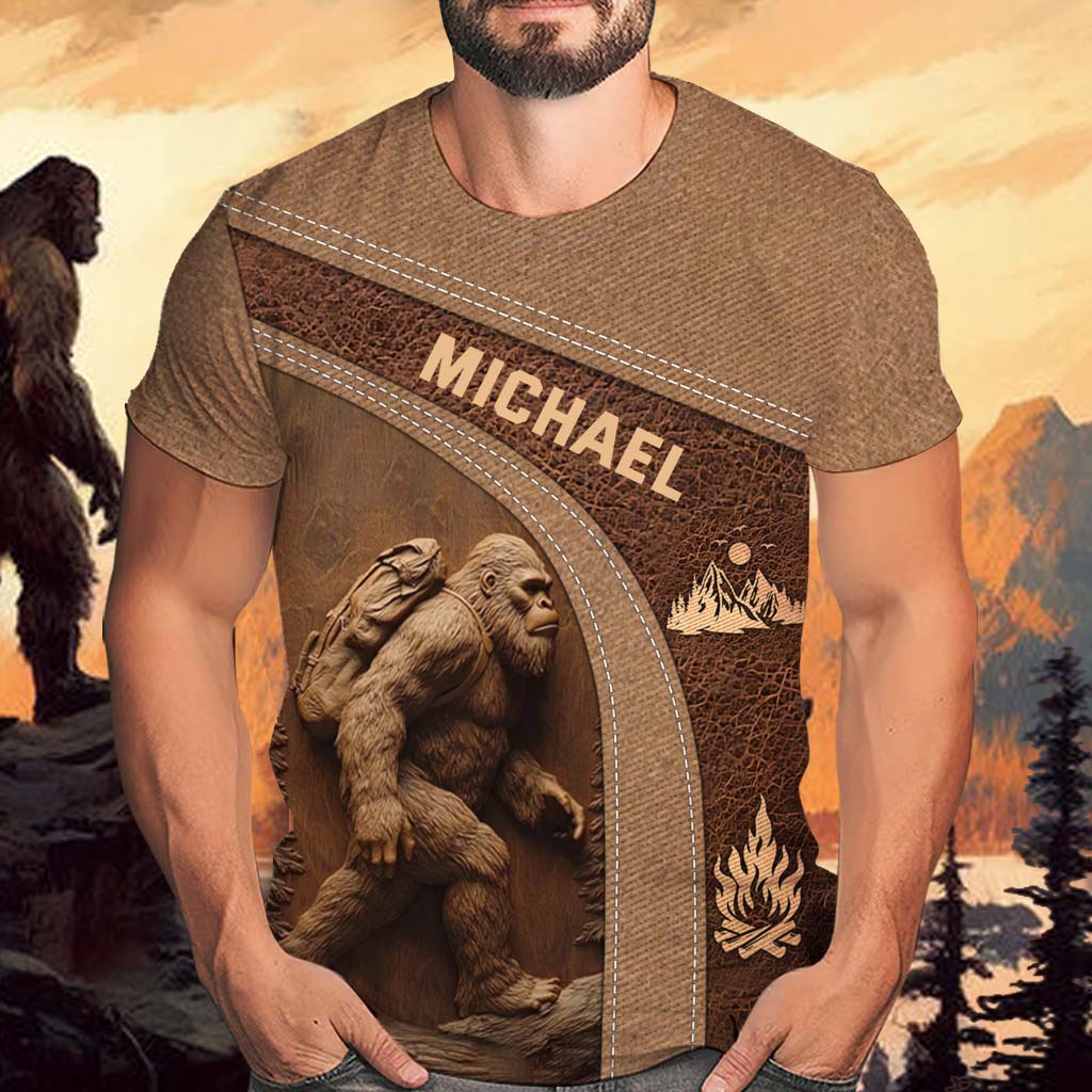 Sasquatch - Personalized Hiking All Over Shirt