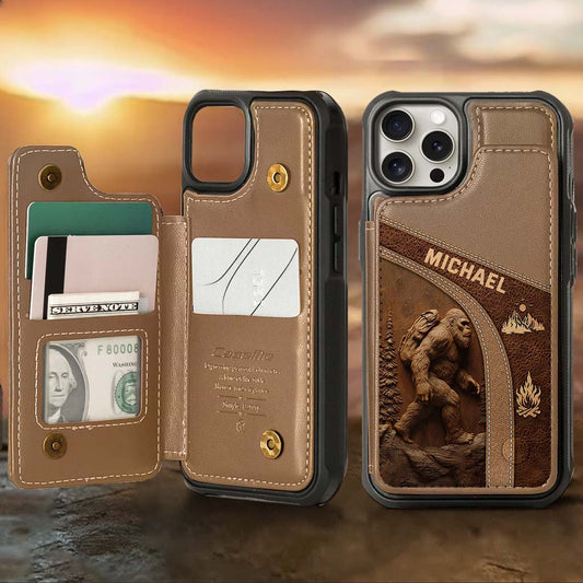 Sasquatch - Personalized Hiking Wallet Phone Case
