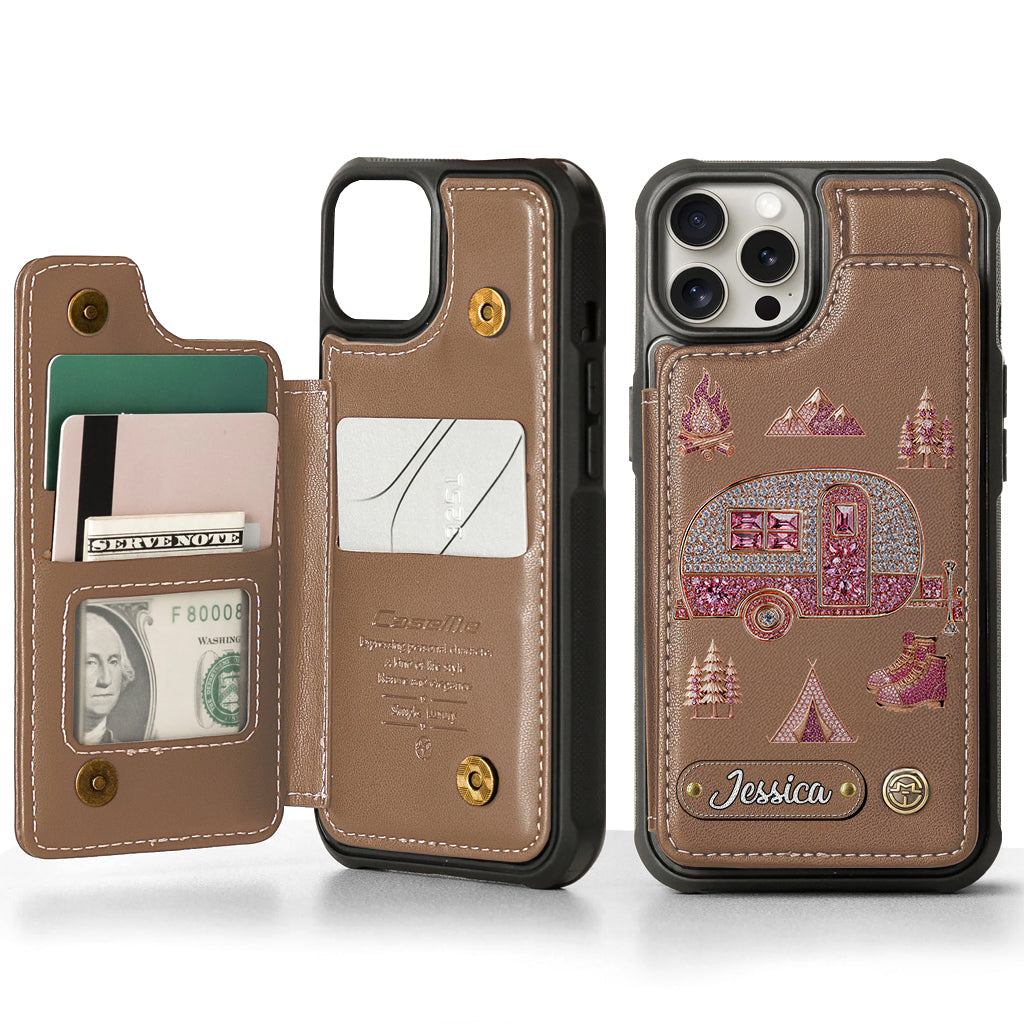 Love Camping - Personalized Camping Wallet Phone Case