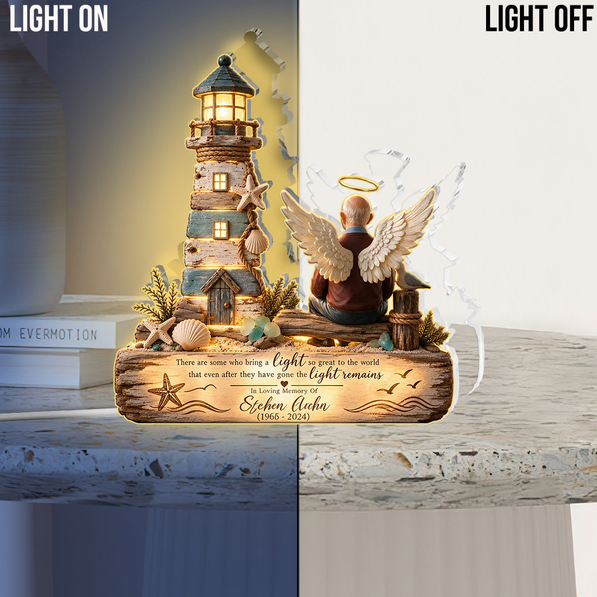 You Light Will Always Remains - Personalized Memorial Acrylic LED Night Light