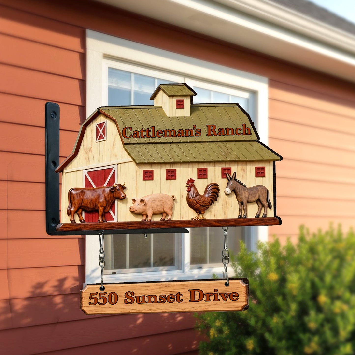 Farm Life - Personalized Farmer Wooden Wall Mount Sign