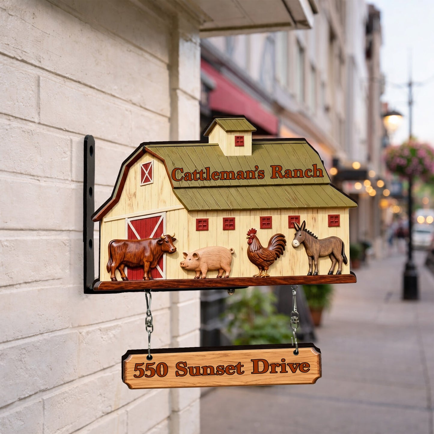 Farm Life - Personalized Farmer Wooden Wall Mount Sign