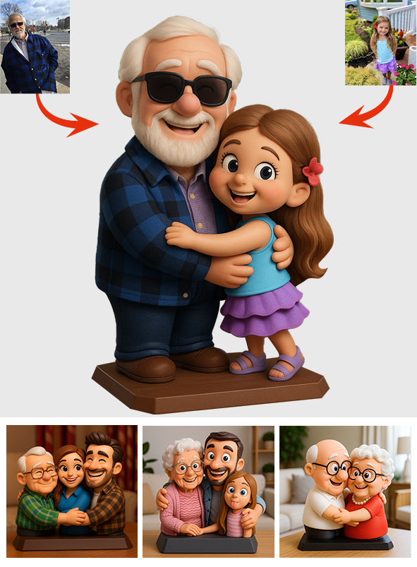 Meaningful Gift Cartoonish Style - Personalized Memorial Custom Shaped Acrylic Plaque