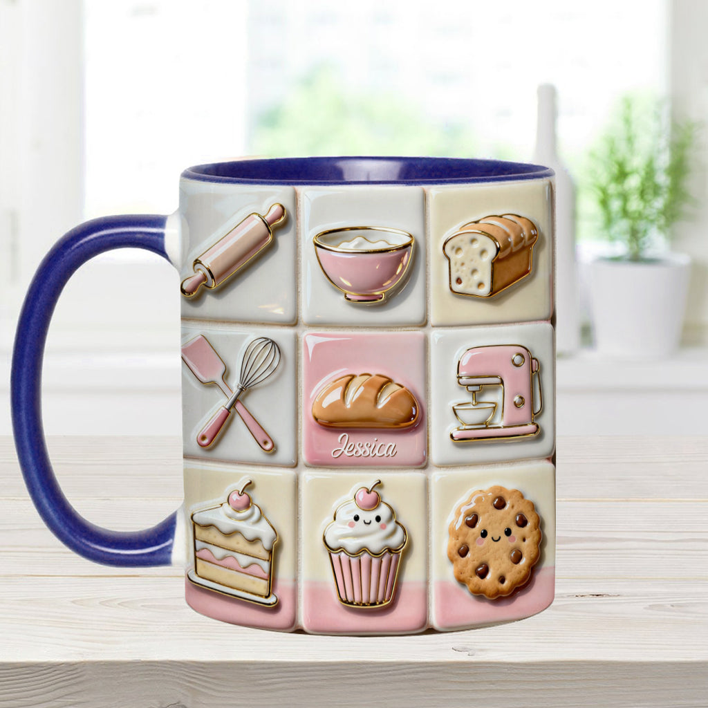 Love Baking Pink - Personalized Baking Accent Mug
