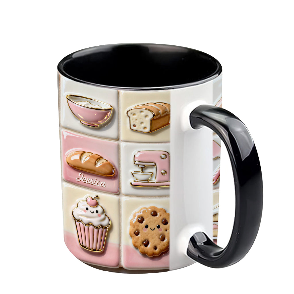Love Baking Pink - Personalized Baking Accent Mug