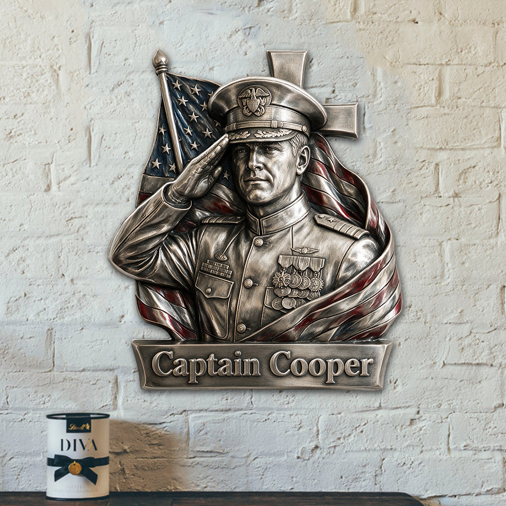 Any Photo - Personalized Veteran 3D Printed Cut Metal Sign