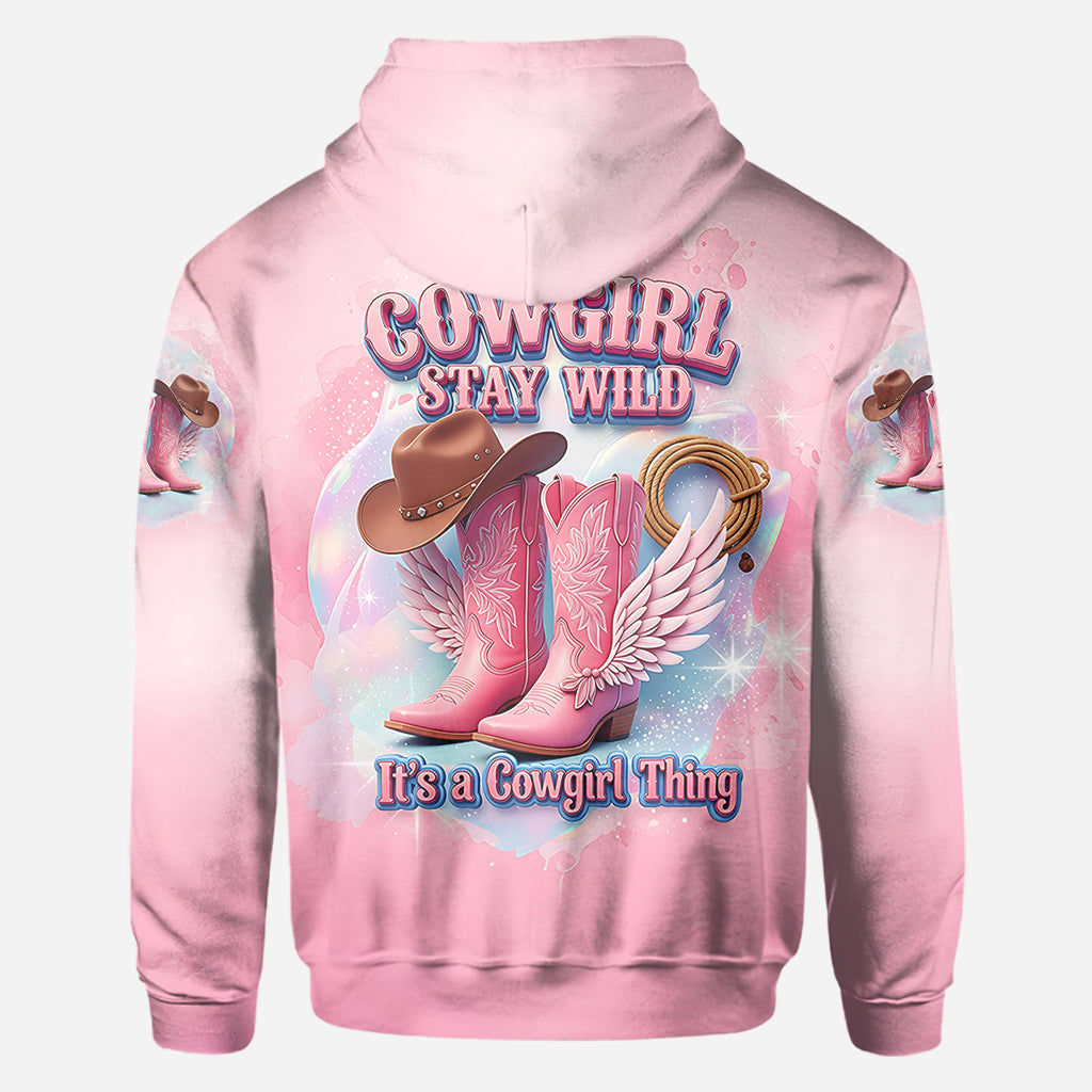 Cowgirl Stay Wild - Personalized Cowgirl All Over Shirt