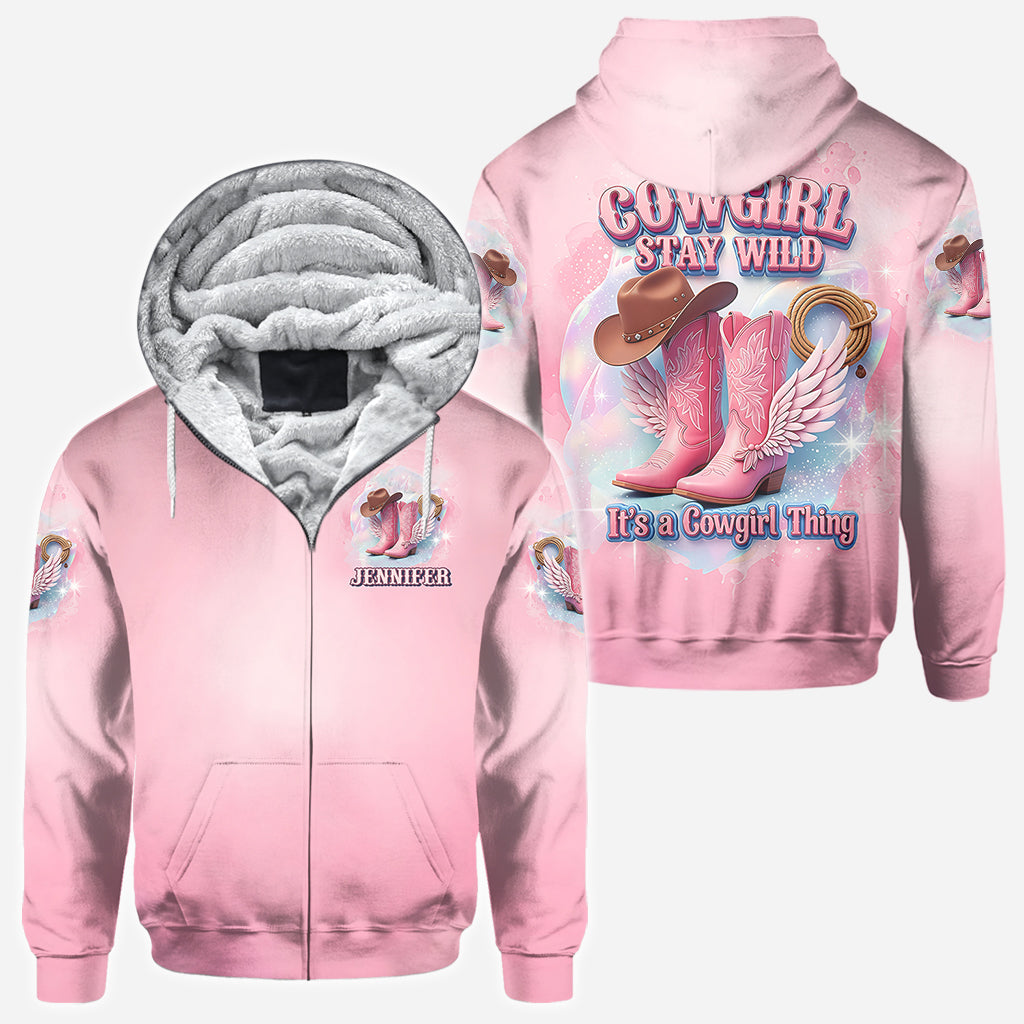 Cowgirl Stay Wild - Personalized Cowgirl All Over Shirt