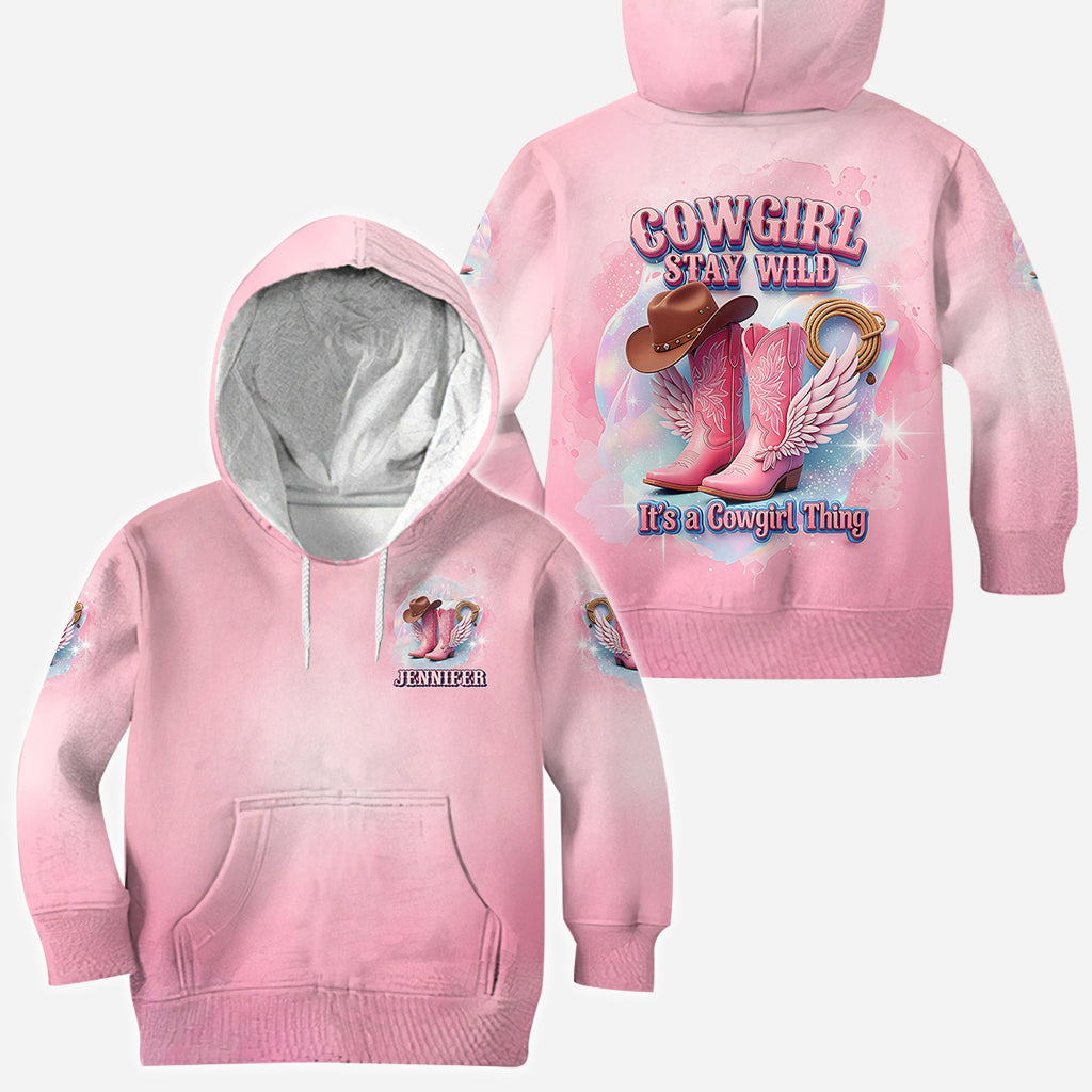 Cowgirl Stay Wild - Personalized Cowgirl All Over Shirt