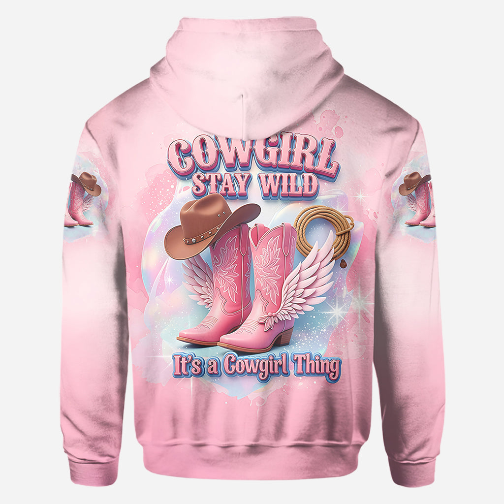 Cowgirl Stay Wild - Personalized Cowgirl All Over Shirt