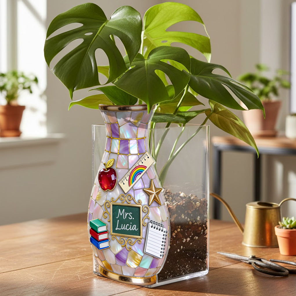 Teacher Gifts - Personalized Teacher Acrylic Pot