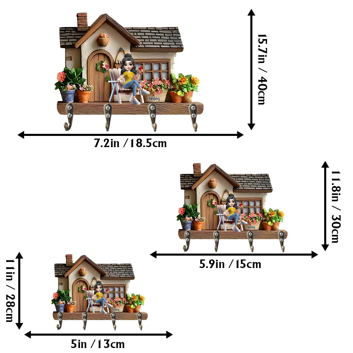 Welcome To My Garden - Personalized Gardening Custom Shaped Key Rack