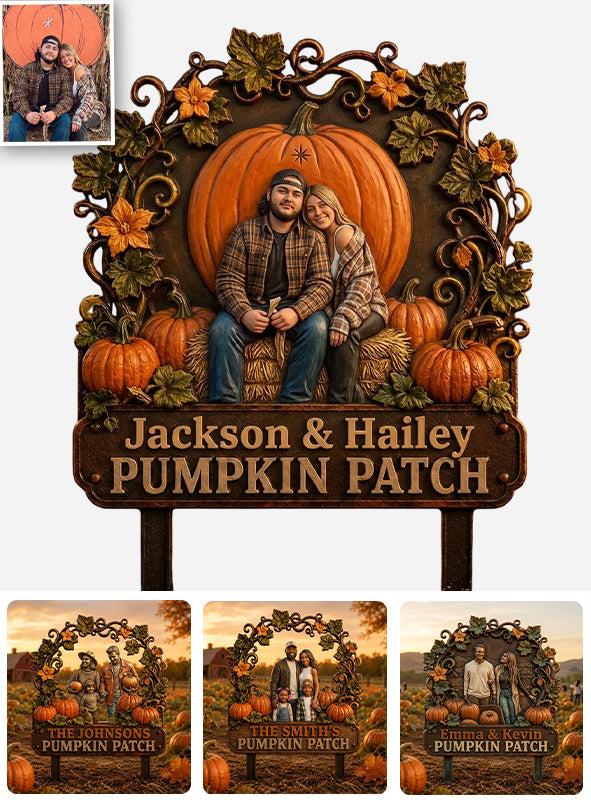 Welcome To Out Pumpkin Patch - Personalized Farmer 3D Printed Cut Metal Sign