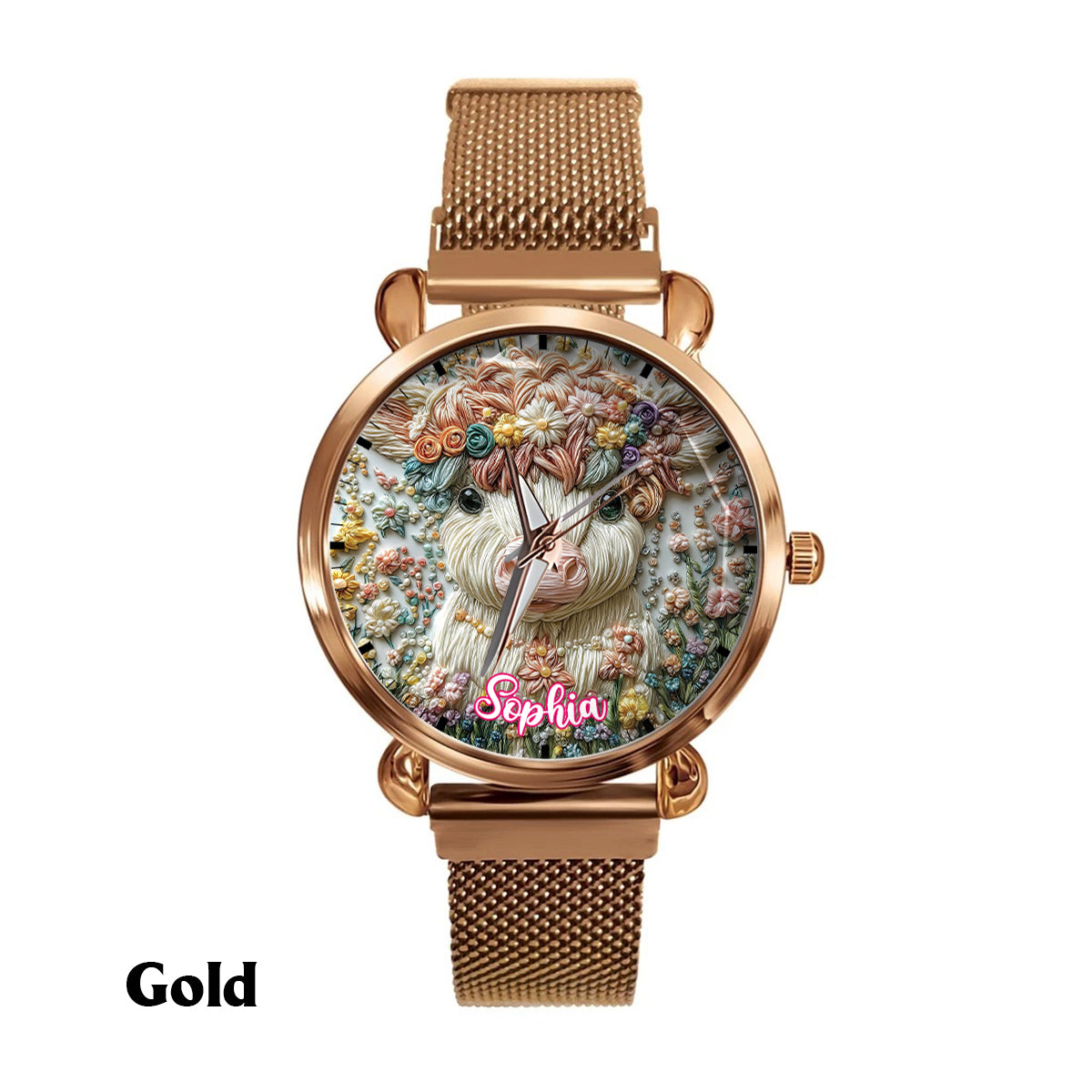 Beautiful Highland Cow - Personalized Highland Cow Women Hand Watch
