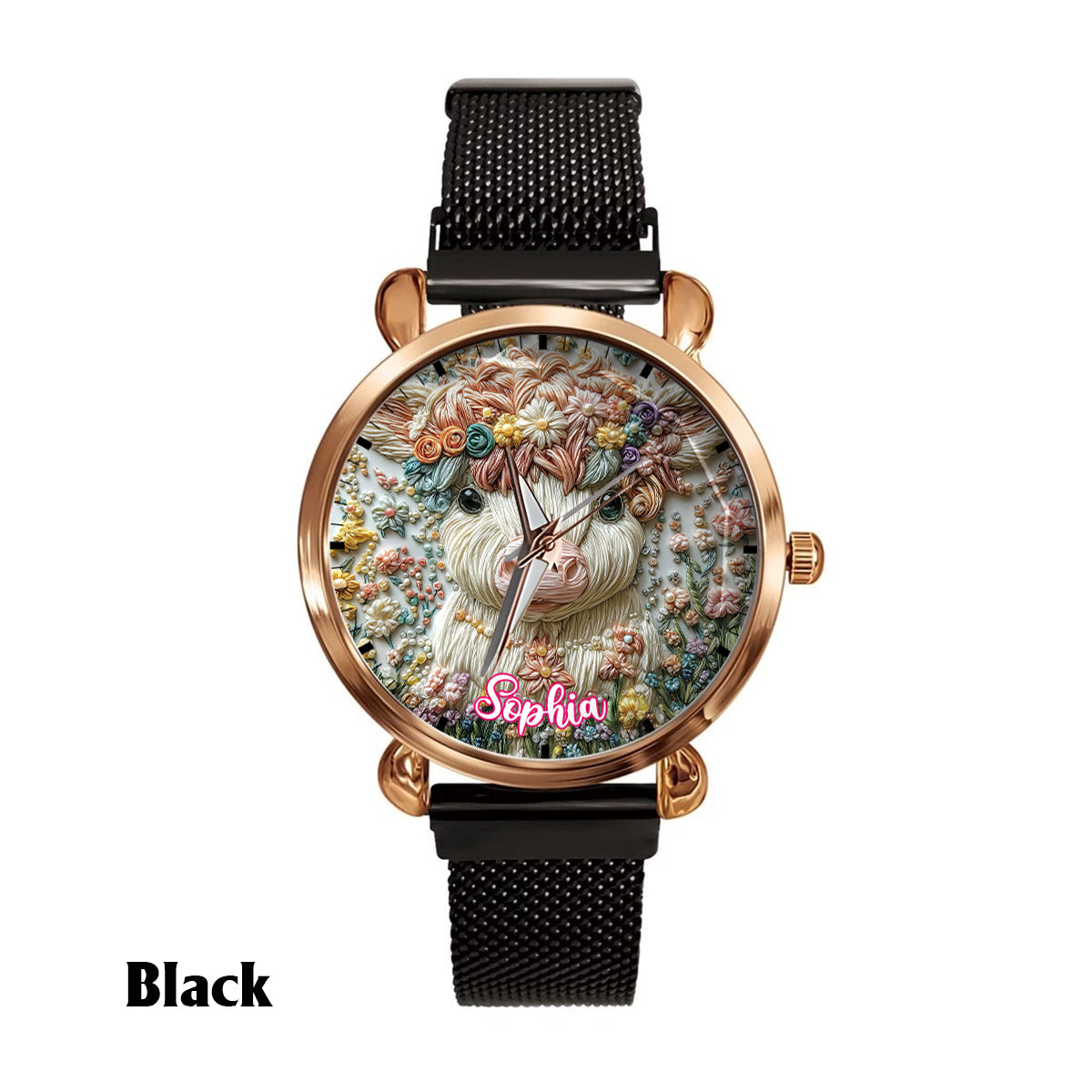 Beautiful Highland Cow - Personalized Highland Cow Women Hand Watch