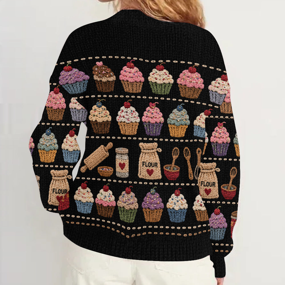 Love Baking - Personalized Baking Cardigan Sweater