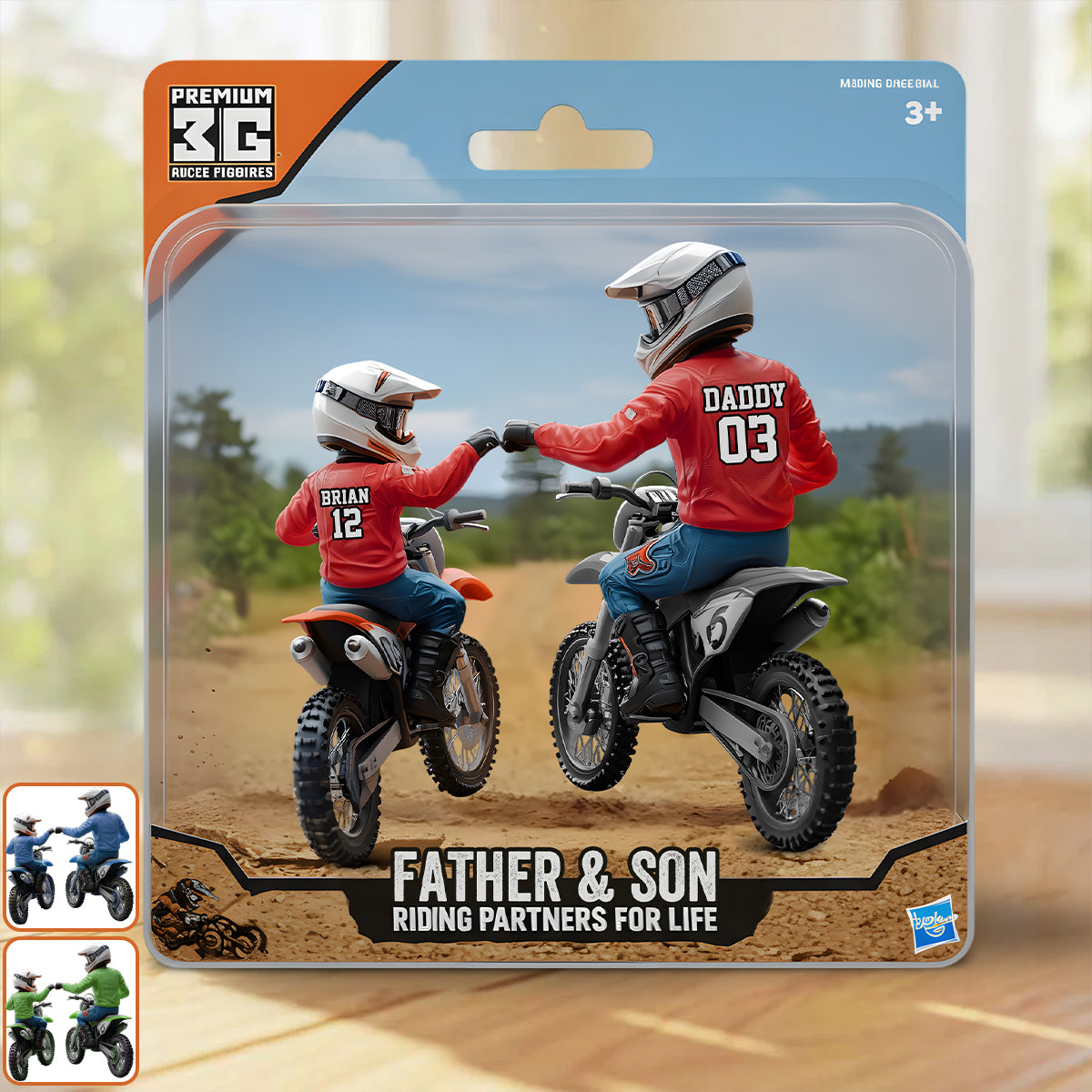 Dirt Bike Dad And Kid - Personalized Dirt Bike Custom Shaped Acrylic Plaque