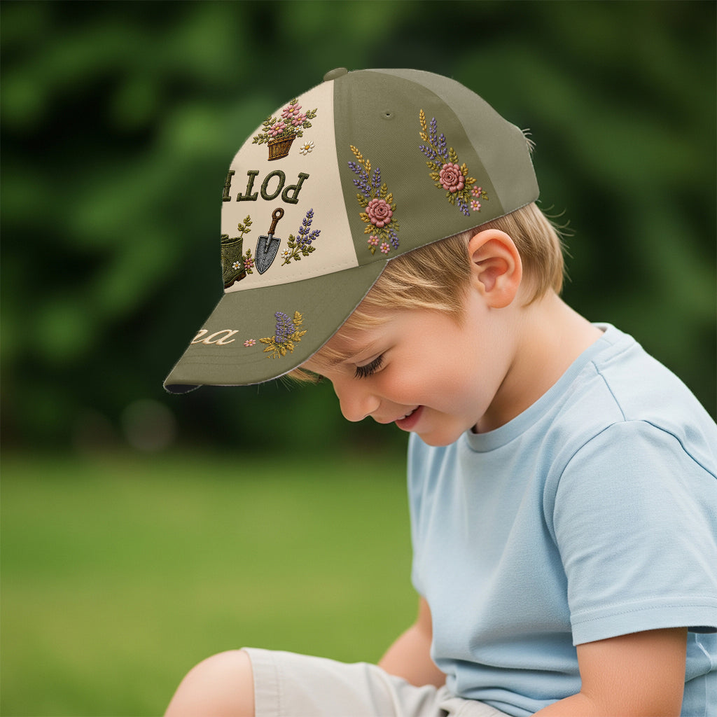 Pot Head Funny Upside Down Text - Personalized Gardening Classic Cap