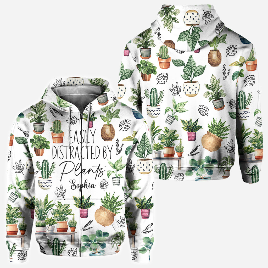 Easily Distracted By Plants - Personalized Gardening All Over Shirt