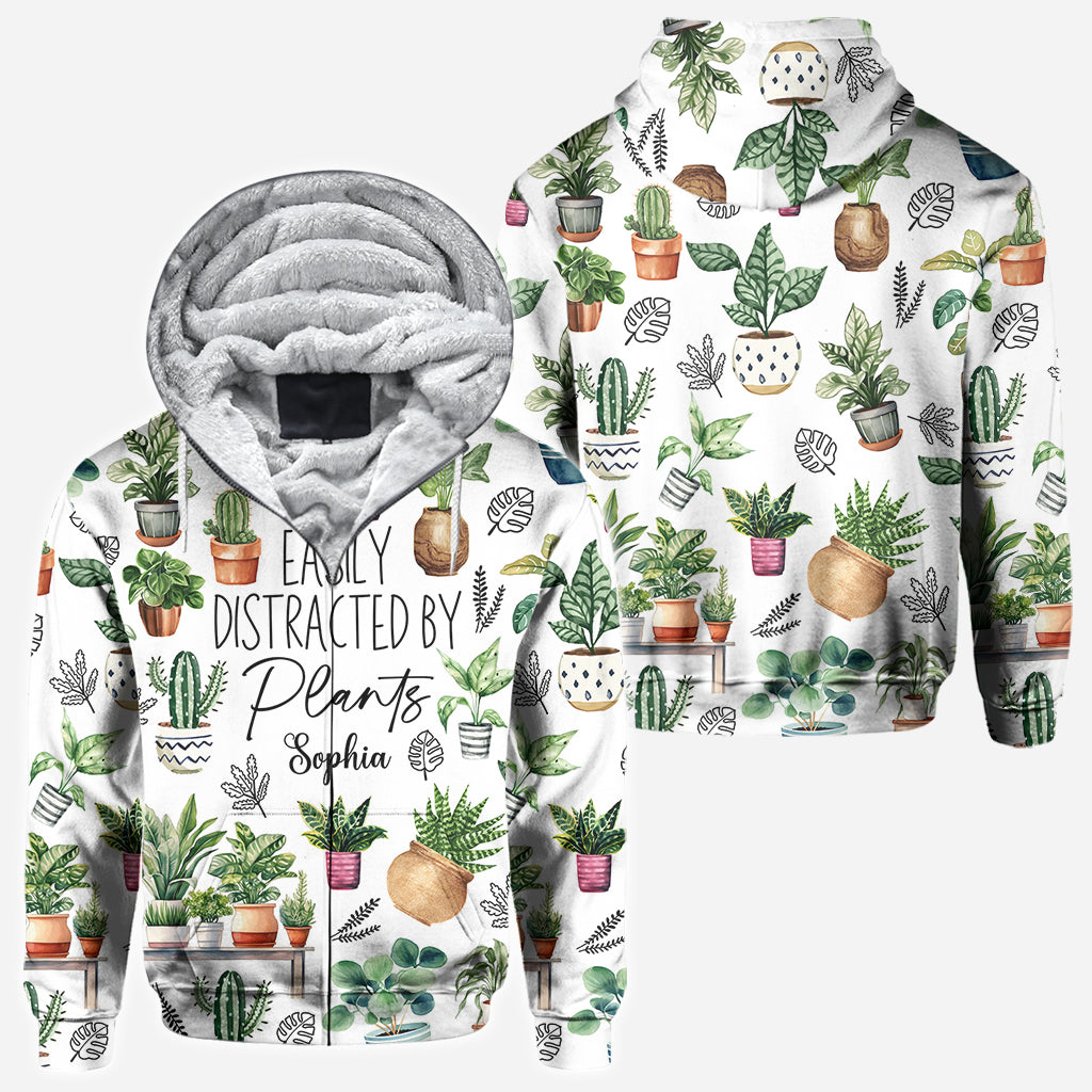 Easily Distracted By Plants - Personalized Gardening All Over Shirt