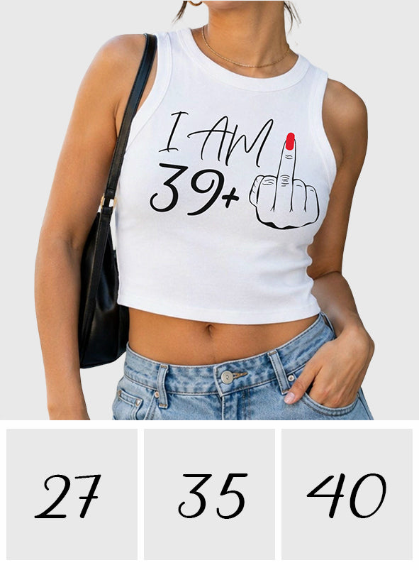Birthday Gift - Personalized Birthday Crop Tank Top