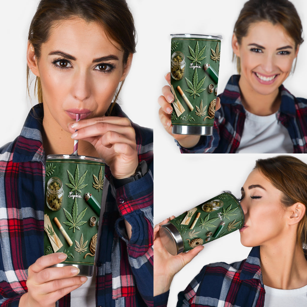 Green Magic Leaf - Personalized Weed Tumbler