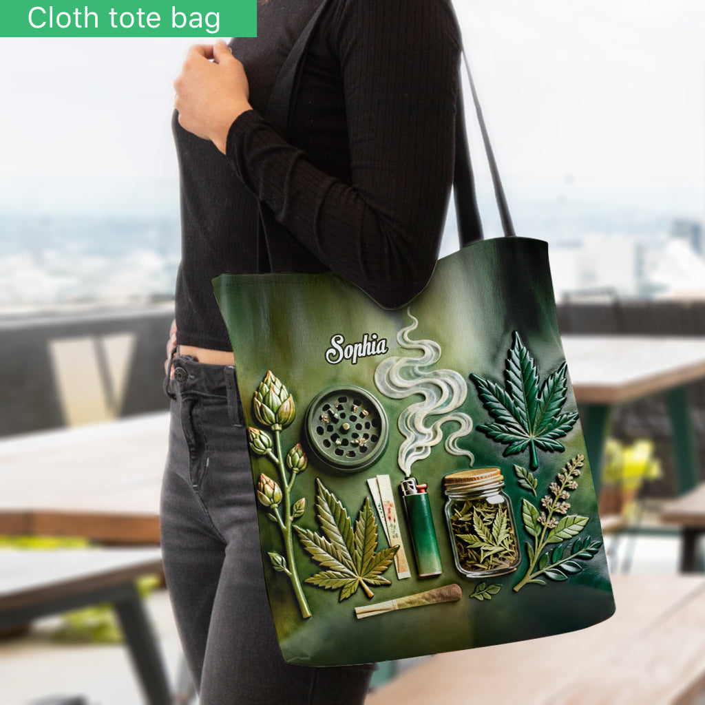 Green Magic Leaf - Personalized Weed Tote Bag
