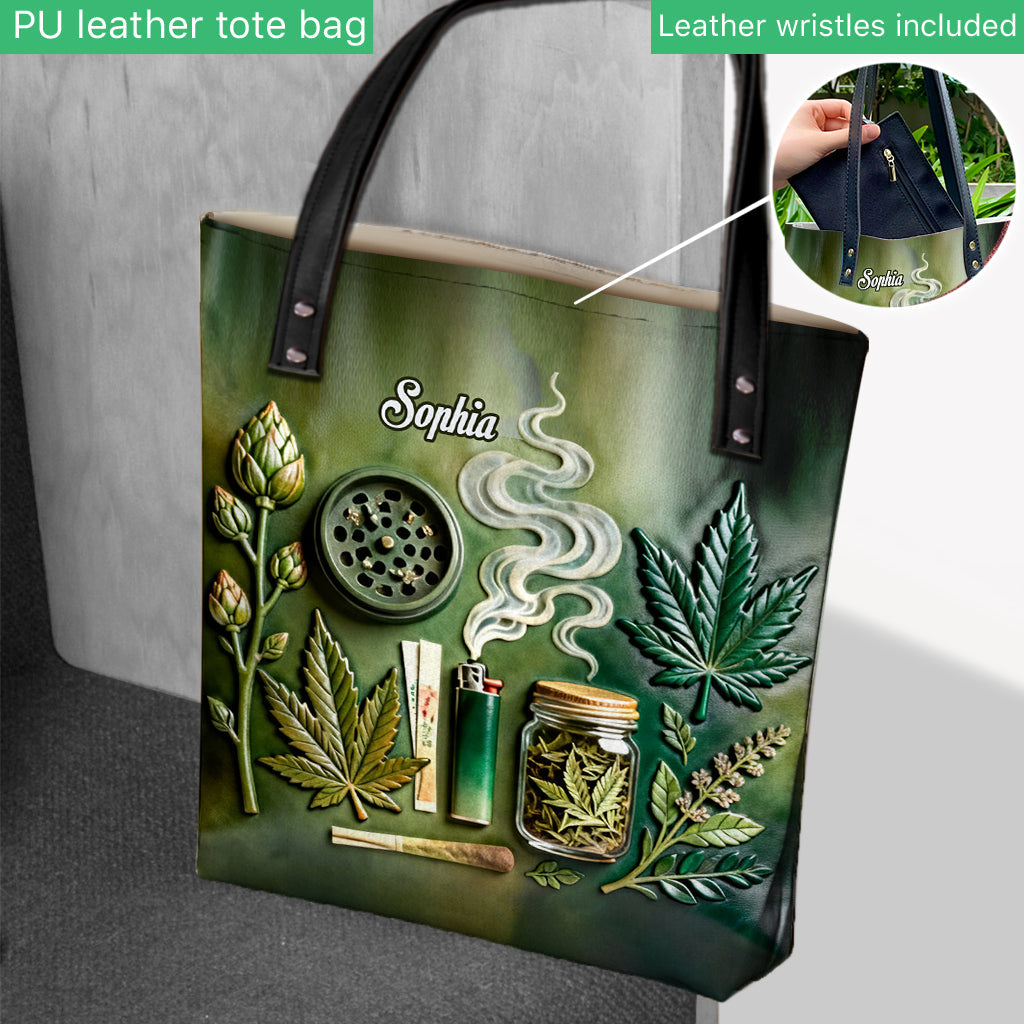 Green Magic Leaf - Personalized Weed Tote Bag