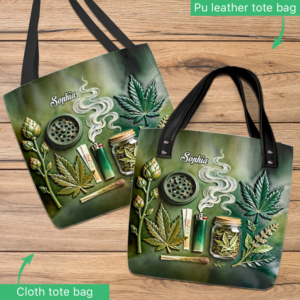 Green Magic Leaf - Personalized Weed Tote Bag