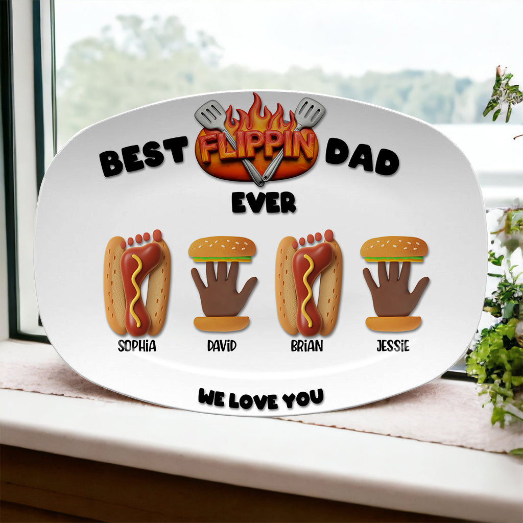 Best Flippin Dad Ever - Personalized Father Plate