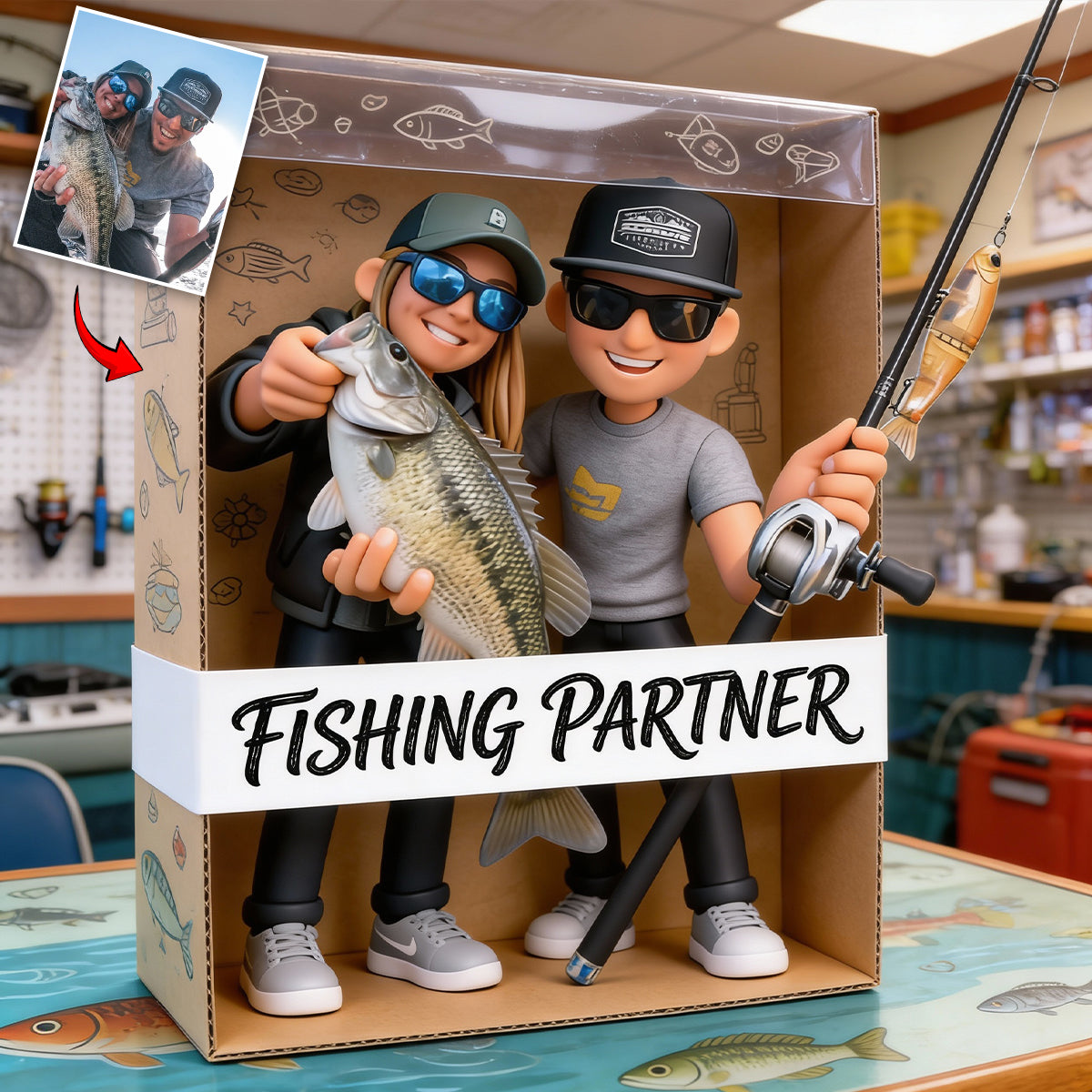 Fishing For Life - Personalized Fishing Custom Shaped Acrylic Plaque