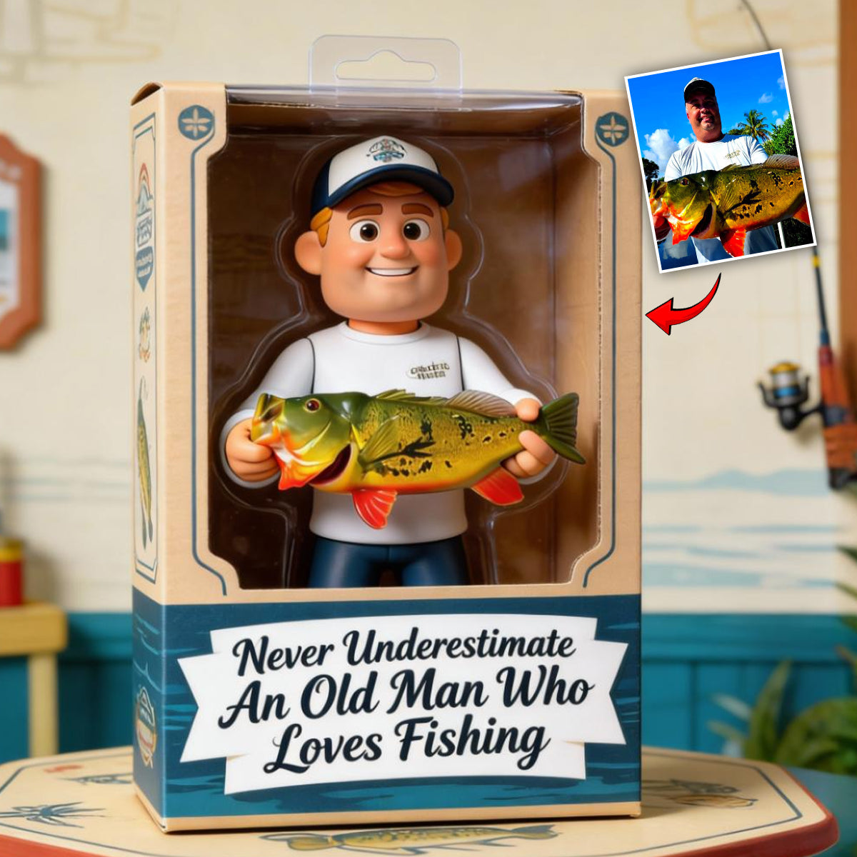 Fishing For Life - Personalized Fishing Custom Shaped Acrylic Plaque