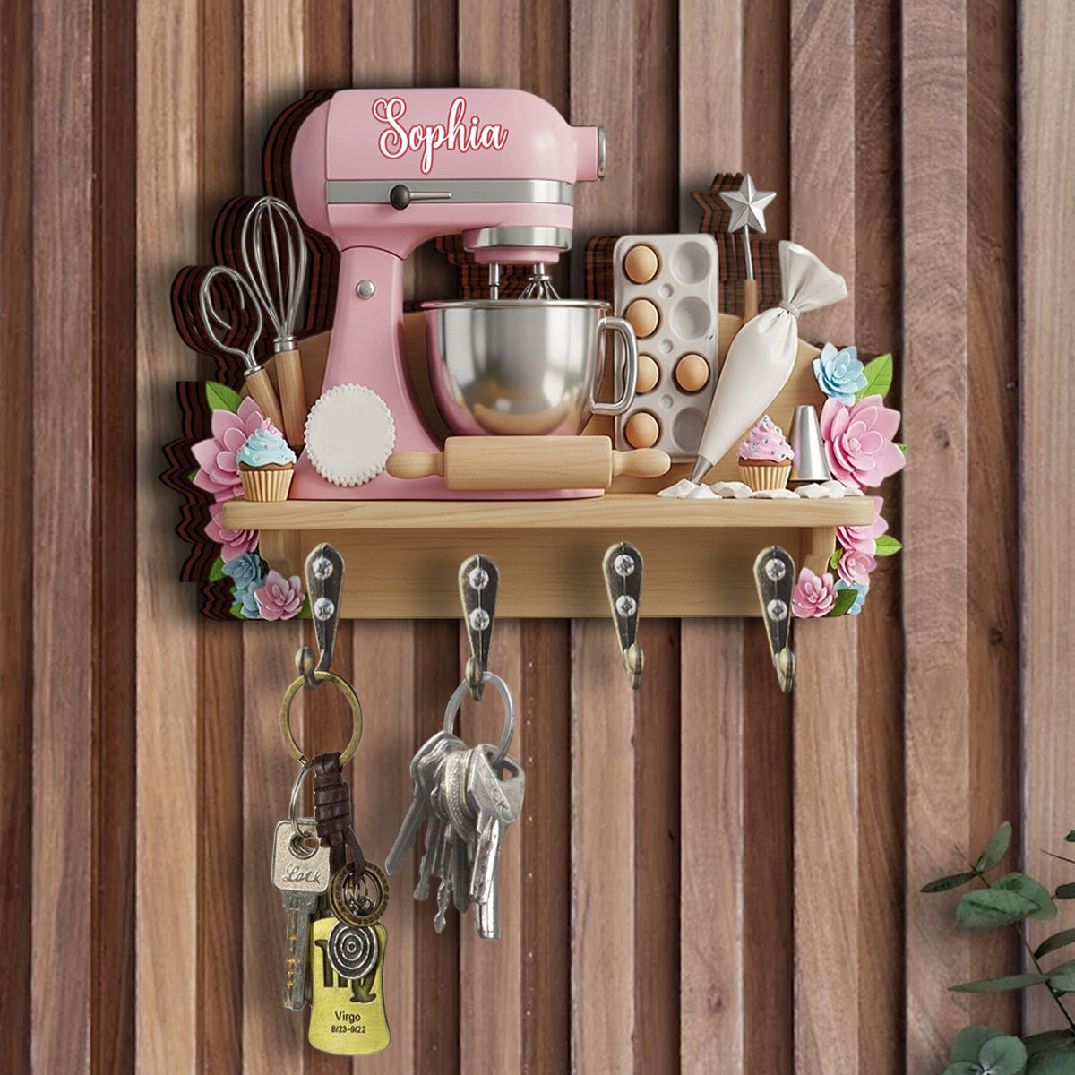 Baking Space - Personalized Baking Custom Shaped Key Rack