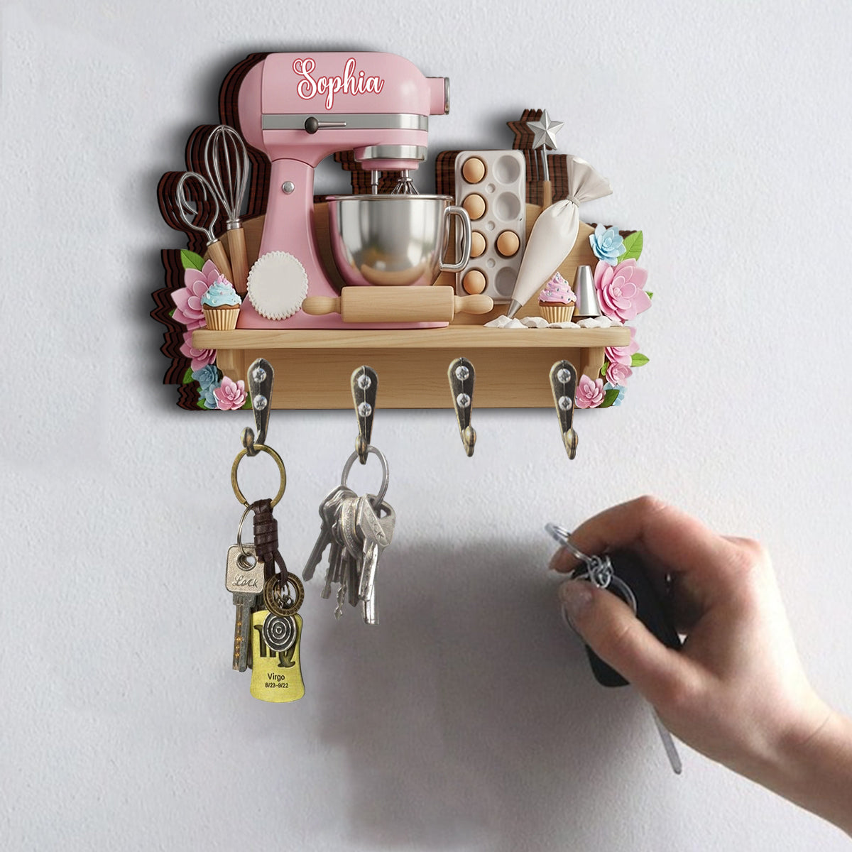 Baking Space - Personalized Baking Custom Shaped Key Rack
