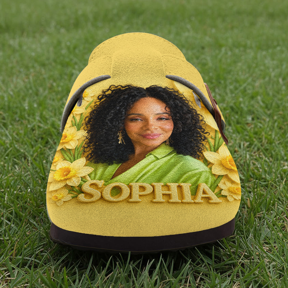 Custom Any Photo Birthmonth Flower - Personalized Self Love Clogs With Arch Support